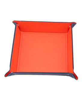 [Orange] Boîte à dés pliante pour jeu, solide, portable, à utiliser