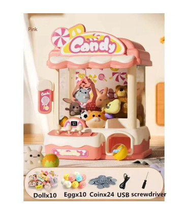 [33976-Pink] Mini Machine à griffes pour enfants, jouets, jeu à pièces de monnaie, prix de bric