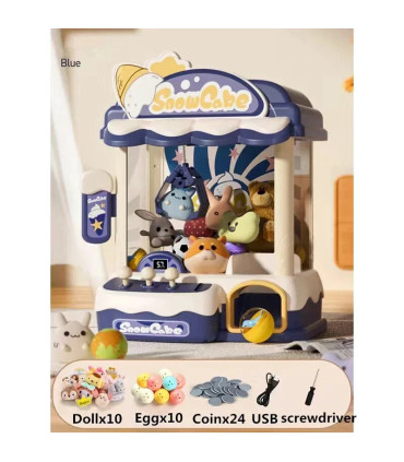 [33976-Blue] Mini Machine à griffes pour enfants, jouets, jeu à pièces de monnaie, prix de bric