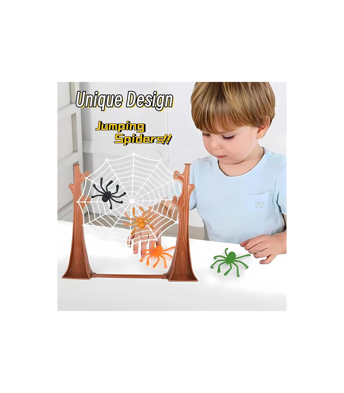 [XL11701A] Jeu d\'araignée rebondissante pour enfants, jouets amusants pour fête de famille, ara