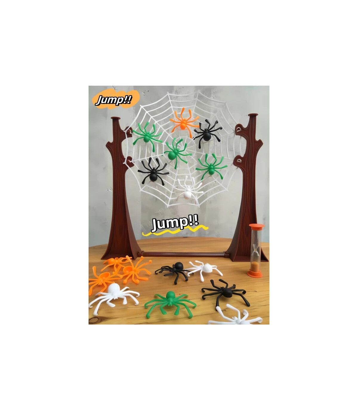 [XL11701A] Jeu d\'araignée rebondissante pour enfants, jouets amusants pour fête de famille, ara