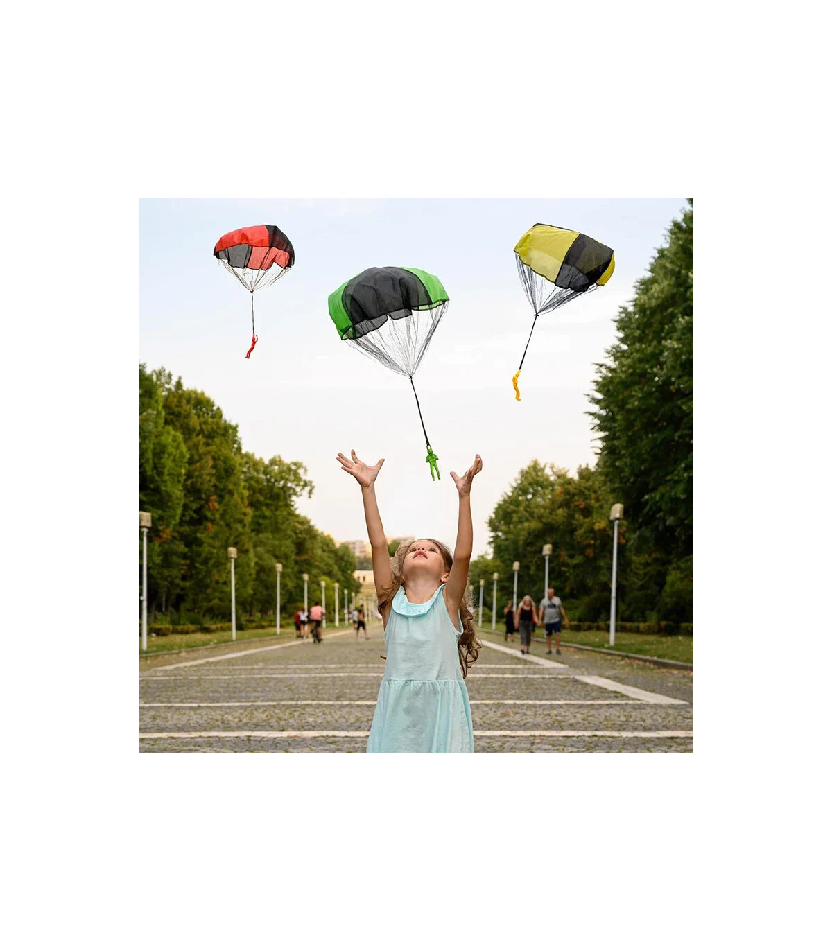 [J] Jouets de parachute créatifs et amusants pour lancer à la main, activités de plein air, jeu