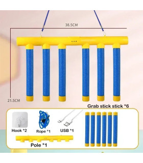 [Bleu] Défi chute de bâtons jeu enfants bâton attraper jouet formation capacité de réaction édu