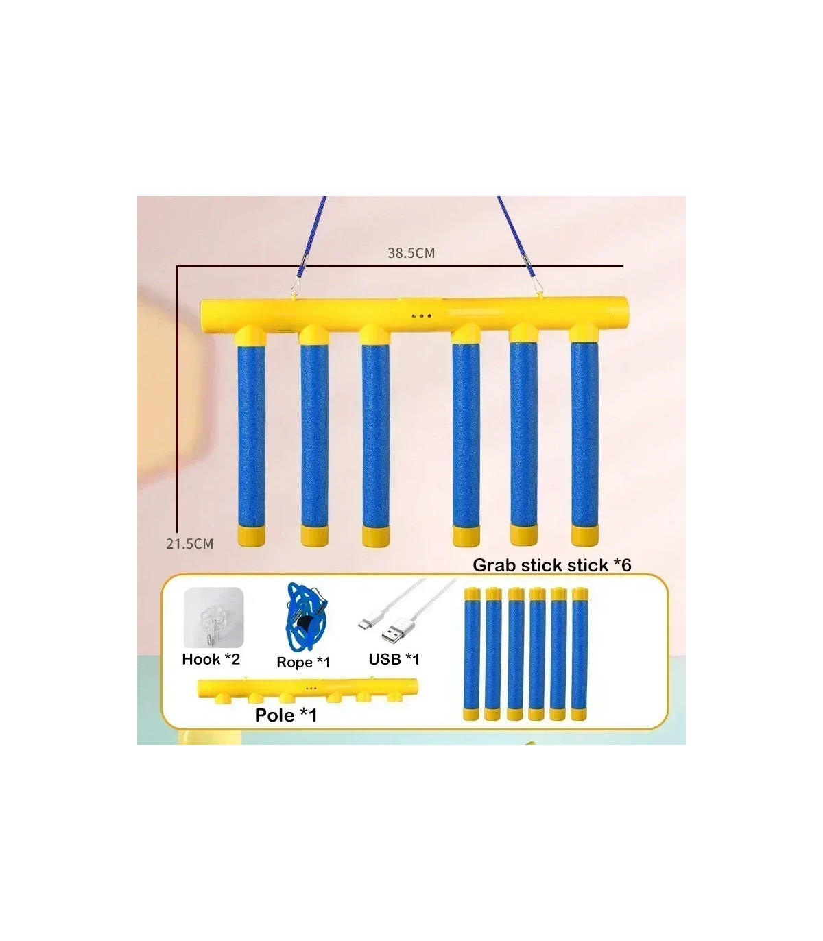[Bleu] Défi chute de bâtons jeu enfants bâton attraper jouet formation capacité de réaction édu