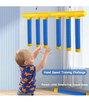 [Bleu] Défi chute de bâtons jeu enfants bâton attraper jouet formation capacité de réaction édu