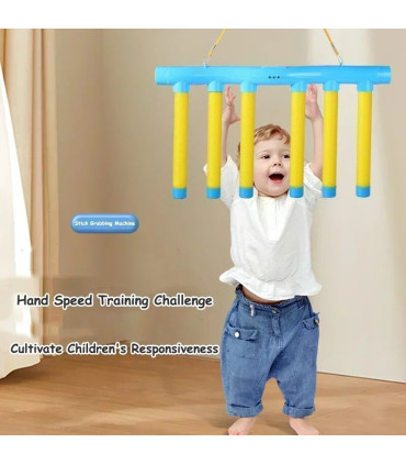 [Bleu] Défi chute de bâtons jeu enfants bâton attraper jouet formation capacité de réaction édu