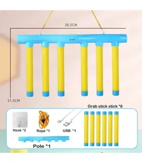 [YELLOW] Défi chute de bâtons jeu enfants bâton attraper jouet formation capacité de réaction é