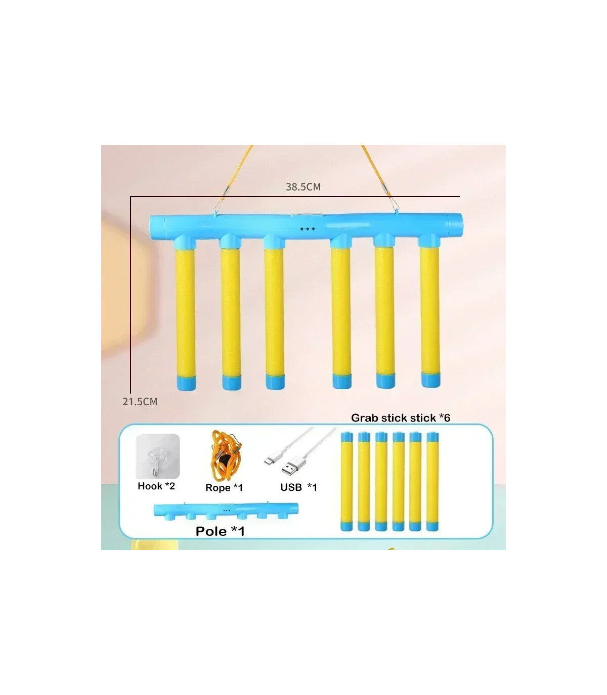 [YELLOW] Défi chute de bâtons jeu enfants bâton attraper jouet formation capacité de réaction é