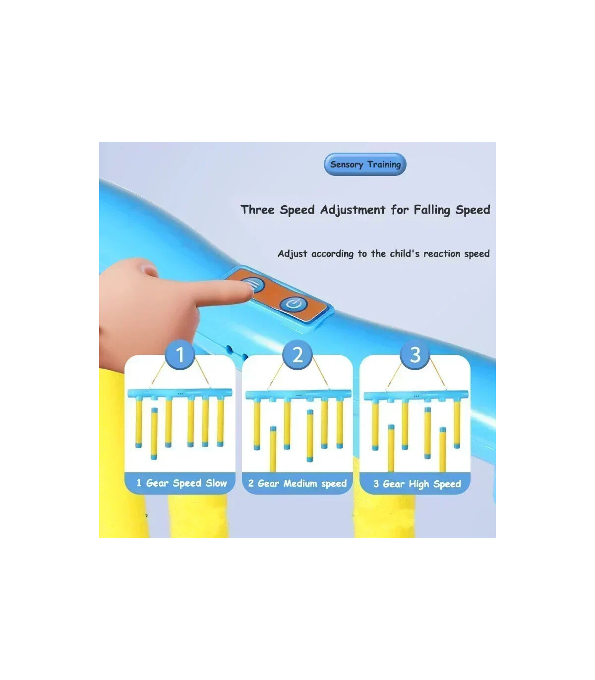 [YELLOW] Défi chute de bâtons jeu enfants bâton attraper jouet formation capacité de réaction é