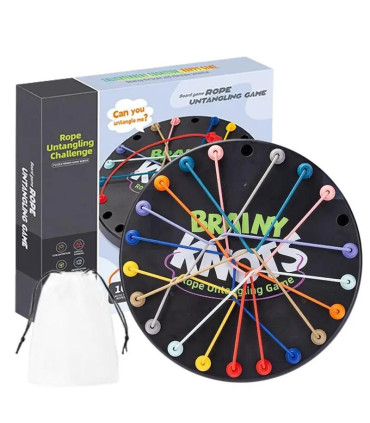 [As shown] Jouets éducatifs de défi de resserrement de corde, nœuds de corde pour enfants, jeu 