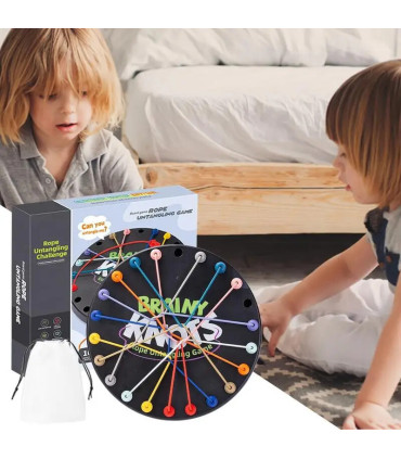[As shown] Jouets éducatifs de défi de resserrement de corde, nœuds de corde pour enfants, jeu 