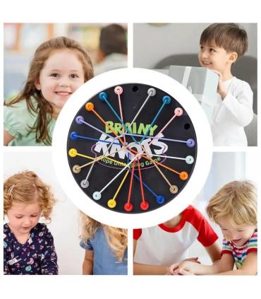 [As shown] Jouets éducatifs de défi de resserrement de corde, nœuds de corde pour enfants, jeu 