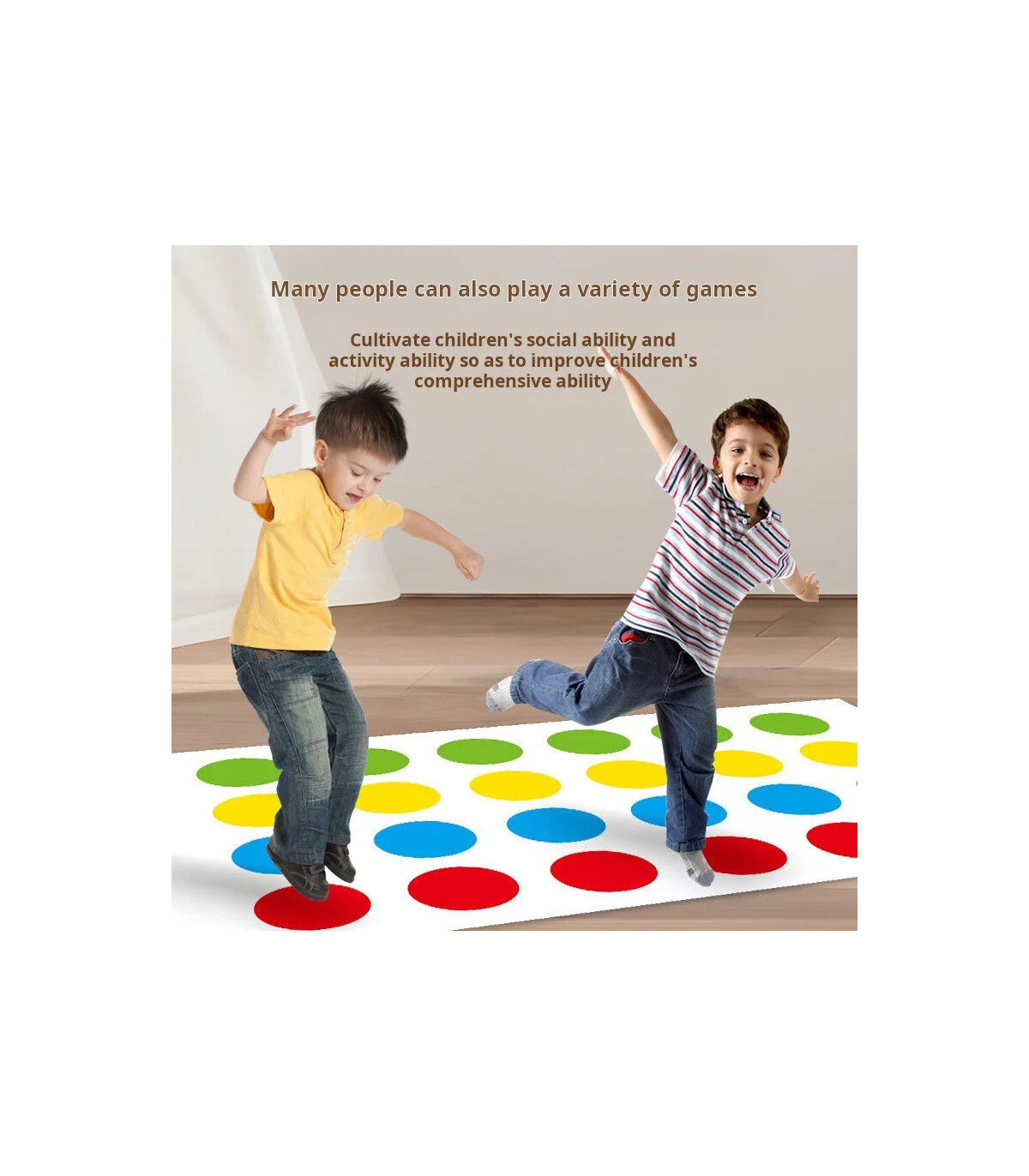 [BLANC] Jeu de fête en famille, jeux Twister, jouets d\'intérieur et d\'extérieur, jeu de torsion