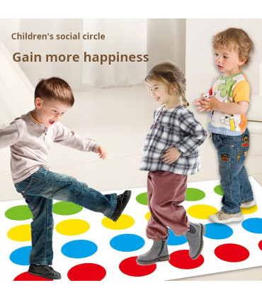 [BLANC] Jeu de fête en famille, jeux Twister, jouets d\'intérieur et d\'extérieur, jeu de torsion