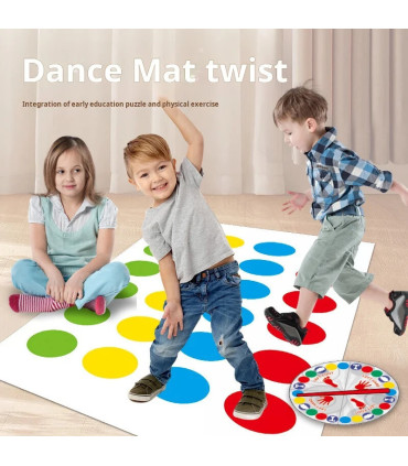 [1pc] Jeu de fête en famille, jeux Twister, jouets d\'intérieur et d\'extérieur, jeu de torsion d