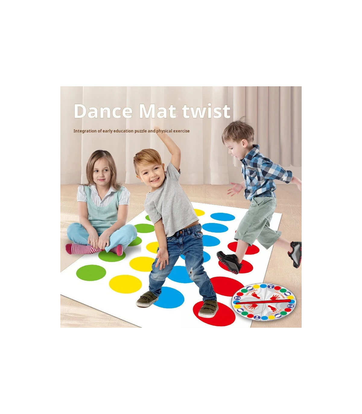 [Multicolore] Jeu de fête en famille, jeux Twister, jouets d\'intérieur et d\'extérieur, jeu de t