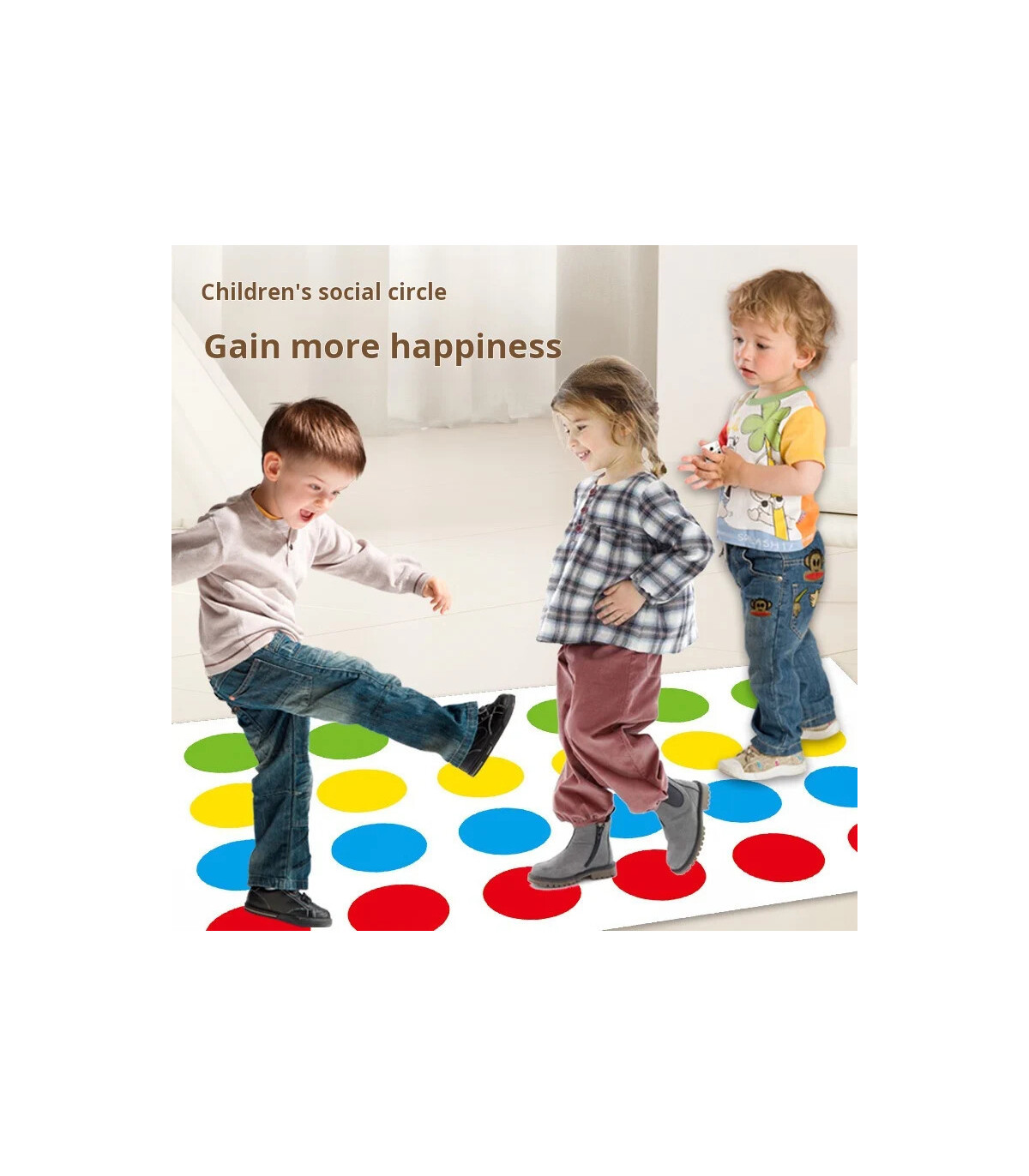 [Multicolore] Jeu de fête en famille, jeux Twister, jouets d\'intérieur et d\'extérieur, jeu de t