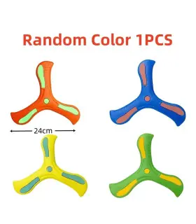 [1Pcs random] Jouet Boomerang doux pour enfants, croix à trois feuilles, disque volant en plein
