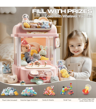 [10PCs Dolls] Machine à griffes télécommandée, machine de jeu de poupée à clip, jouet de poupée