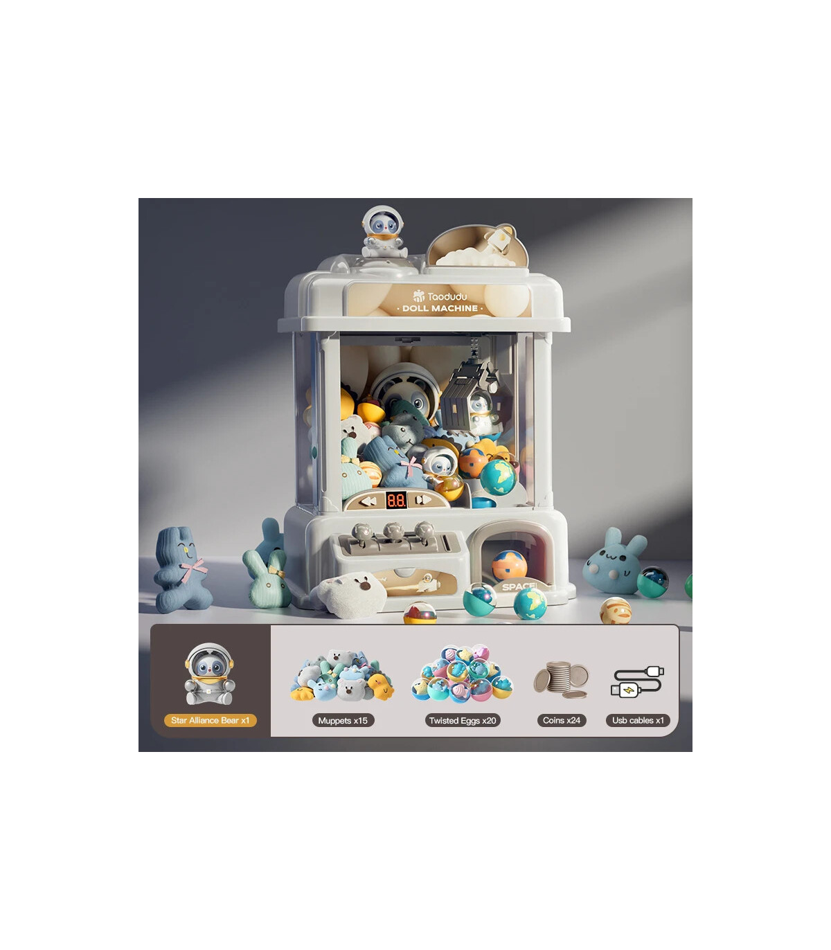 [867CZ1] Machine à griffes télécommandée, machine de jeu de poupée à clip, jouet de poupée