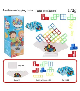 [16 Pcs] Puzzles Tetra Tower Fun Balance blocs de construction empilables jeu de société pour e
