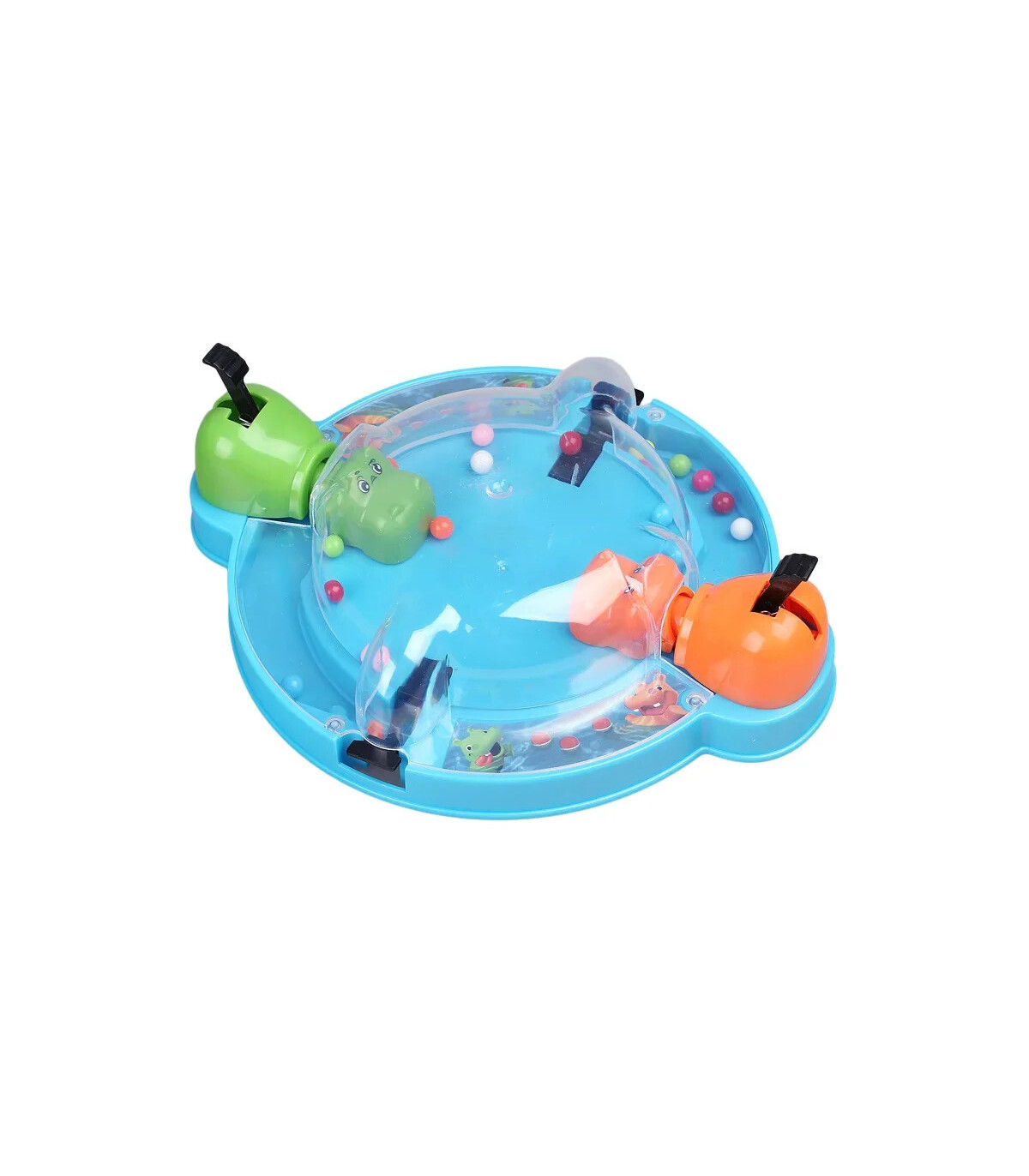 [Bleu] Nouveau jeu de Table d\'alimentation de haricots de grenouille hippopotame multi-joueur j