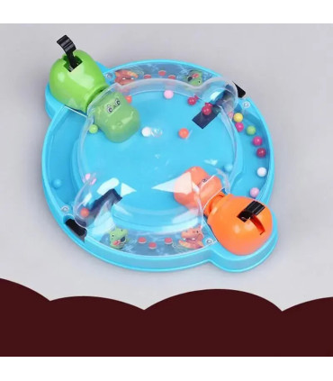 [Bleu] Nouveau jeu de Table d\'alimentation de haricots de grenouille hippopotame multi-joueur j