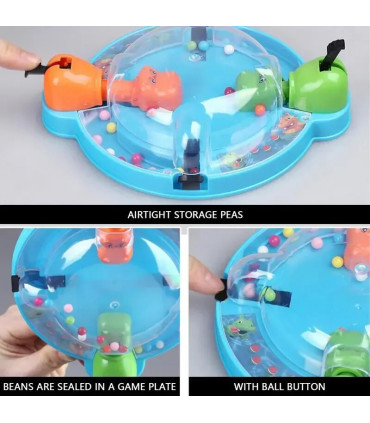 [Bleu] Nouveau jeu de Table d\'alimentation de haricots de grenouille hippopotame multi-joueur j