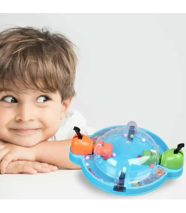 [Bleu] Nouveau jeu de Table d\'alimentation de haricots de grenouille hippopotame multi-joueur j