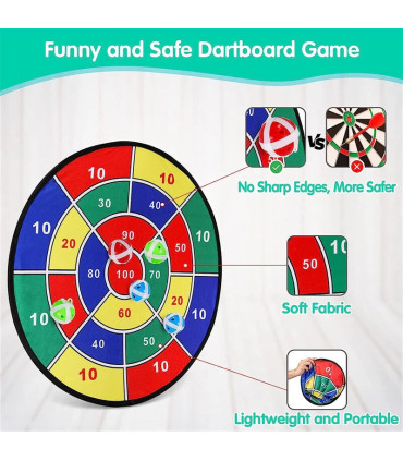 [12 Balls Set] Jeu de fléchettes collants pour enfants, 12 balles, grande taille 66cm, cible in