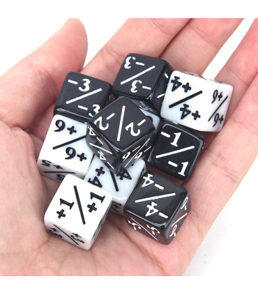 [10pcs] Compteur de dés 5 positions 5 négatifs, 10 pièces, utilisé pour les jeux de Table, dés 