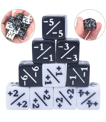 [10pcs] Compteur de dés 5 positions 5 négatifs, 10 pièces, utilisé pour les jeux de Table, dés 
