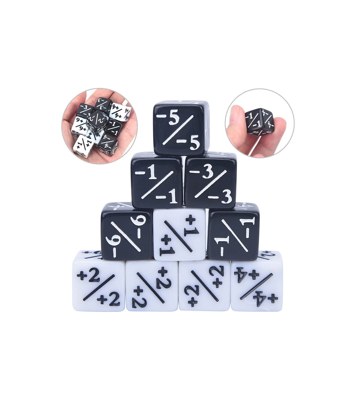 [10pcs] Compteur de dés 5 positions 5 négatifs, 10 pièces, utilisé pour les jeux de Table, dés 