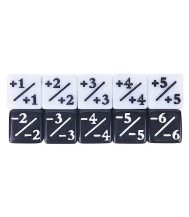 [10pcs] Compteur de dés 5 positions 5 négatifs, 10 pièces, utilisé pour les jeux de Table, dés 