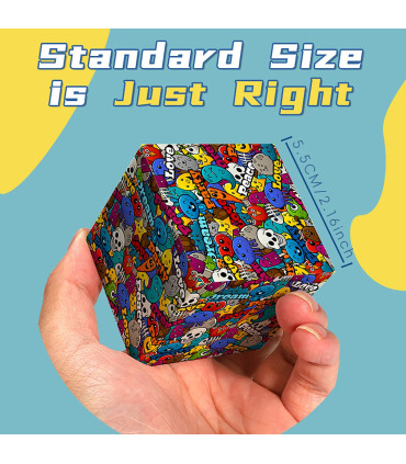 [Skull graffiti] Cube magique 3x3x3, crâne imprimé UV 3D, graffiti, puzzle anti-Stress, jeu pro