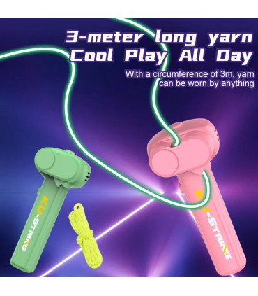 [Green] Jouet de lanceur de corde de propulseur de corde d\'hélice électrique amusant sans batte