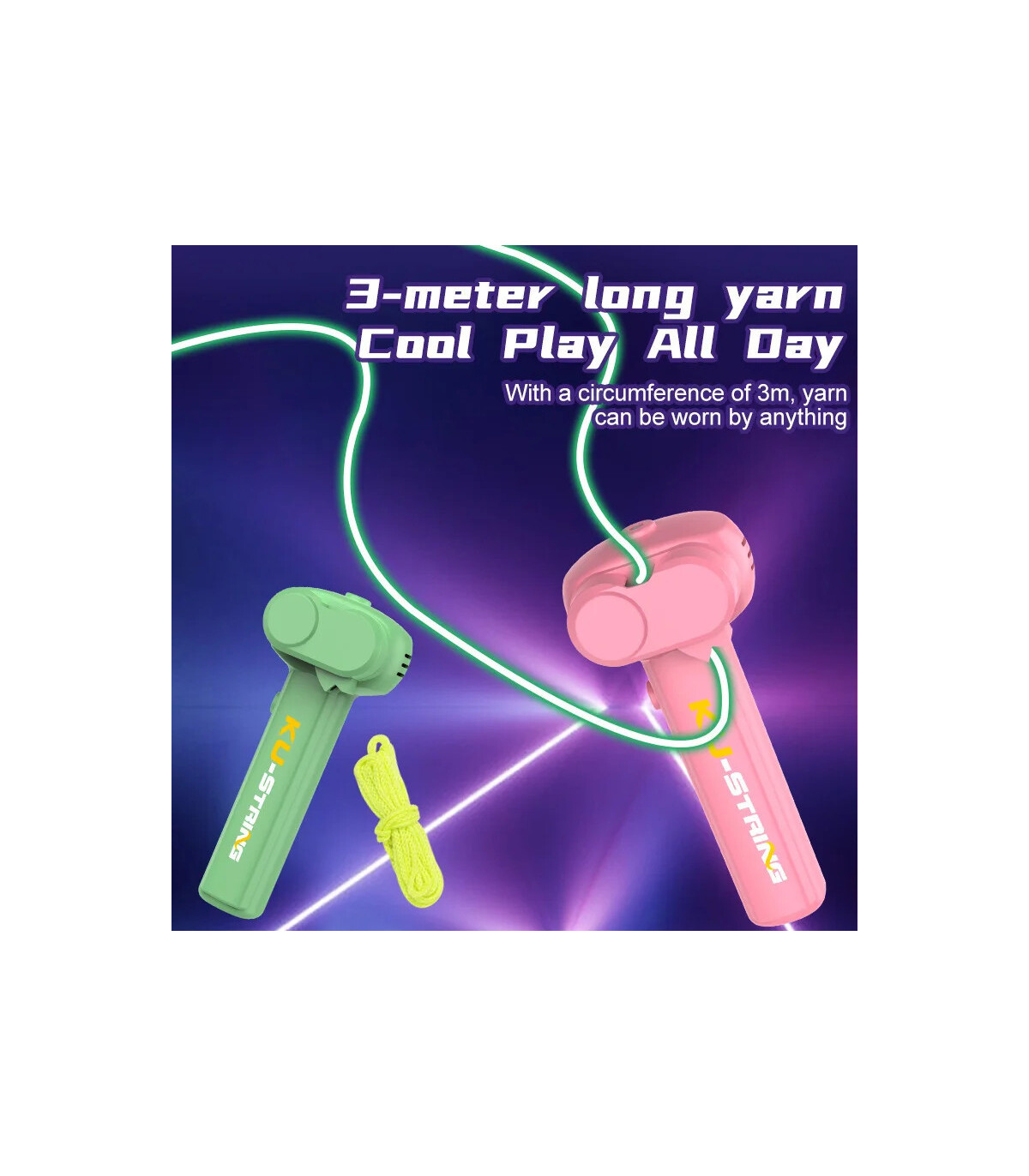 [Pink] Jouet de lanceur de corde de propulseur de corde d\'hélice électrique amusant sans batter