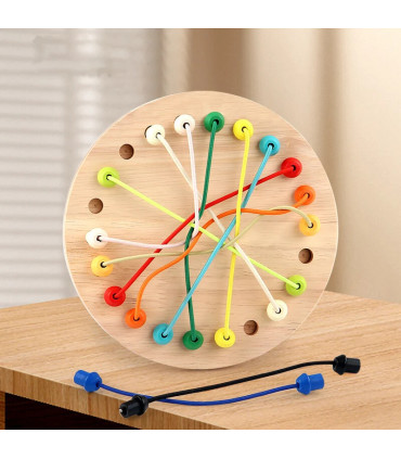 [NB185C3] Jeu de déverrouillage d\'anneau en bois, jouet de Puzzle classique d\'évasion d\'anneau 