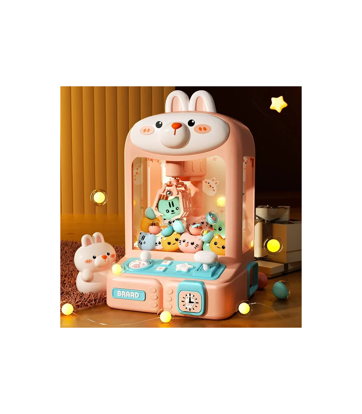 [Bear 10 Dolls] Mini jouets Machine à griffes jouets pour enfants jeu à commande automatique Ma