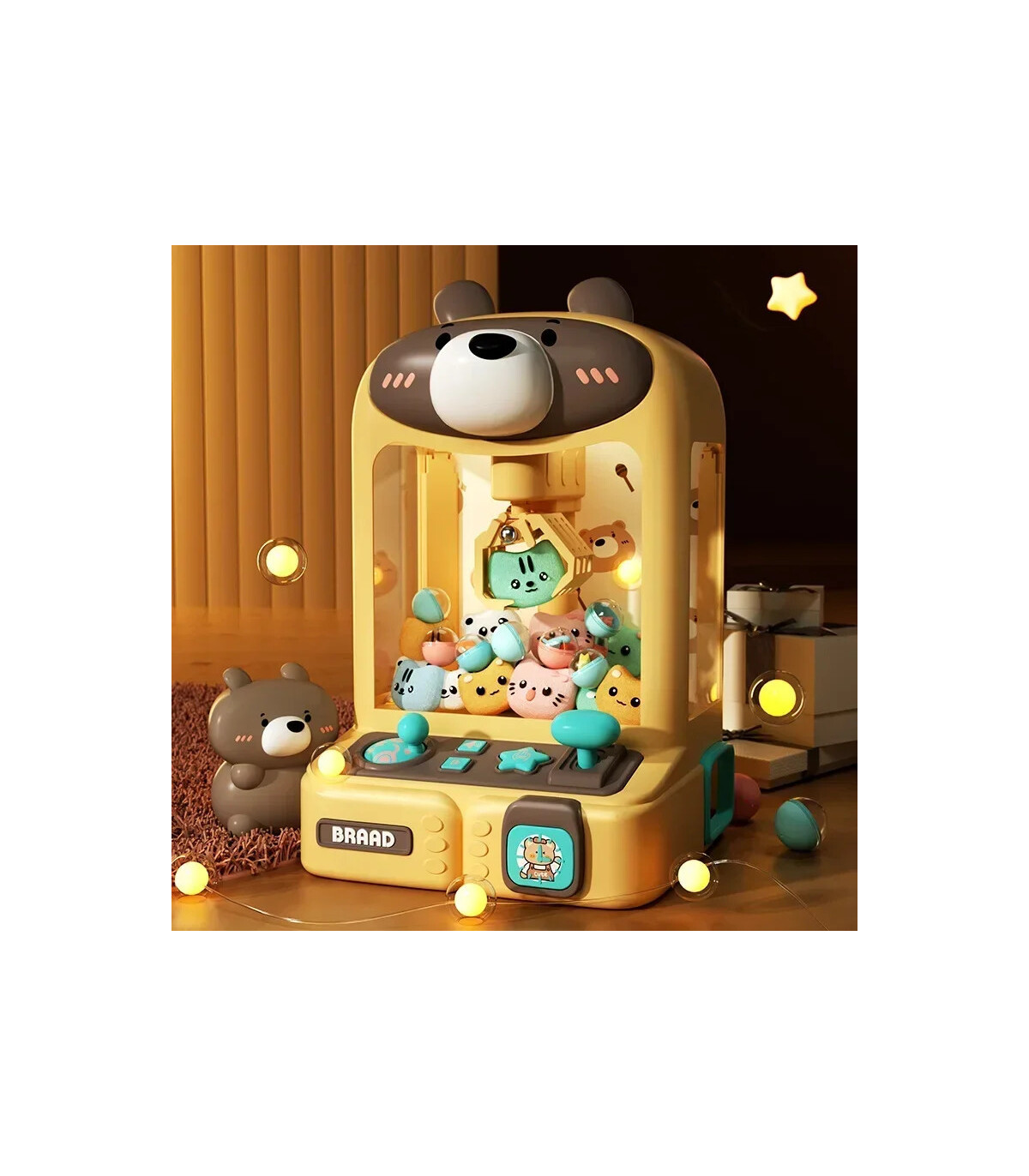 [Rabbit 10 Dolls] Mini jouets Machine à griffes jouets pour enfants jeu à commande automatique 