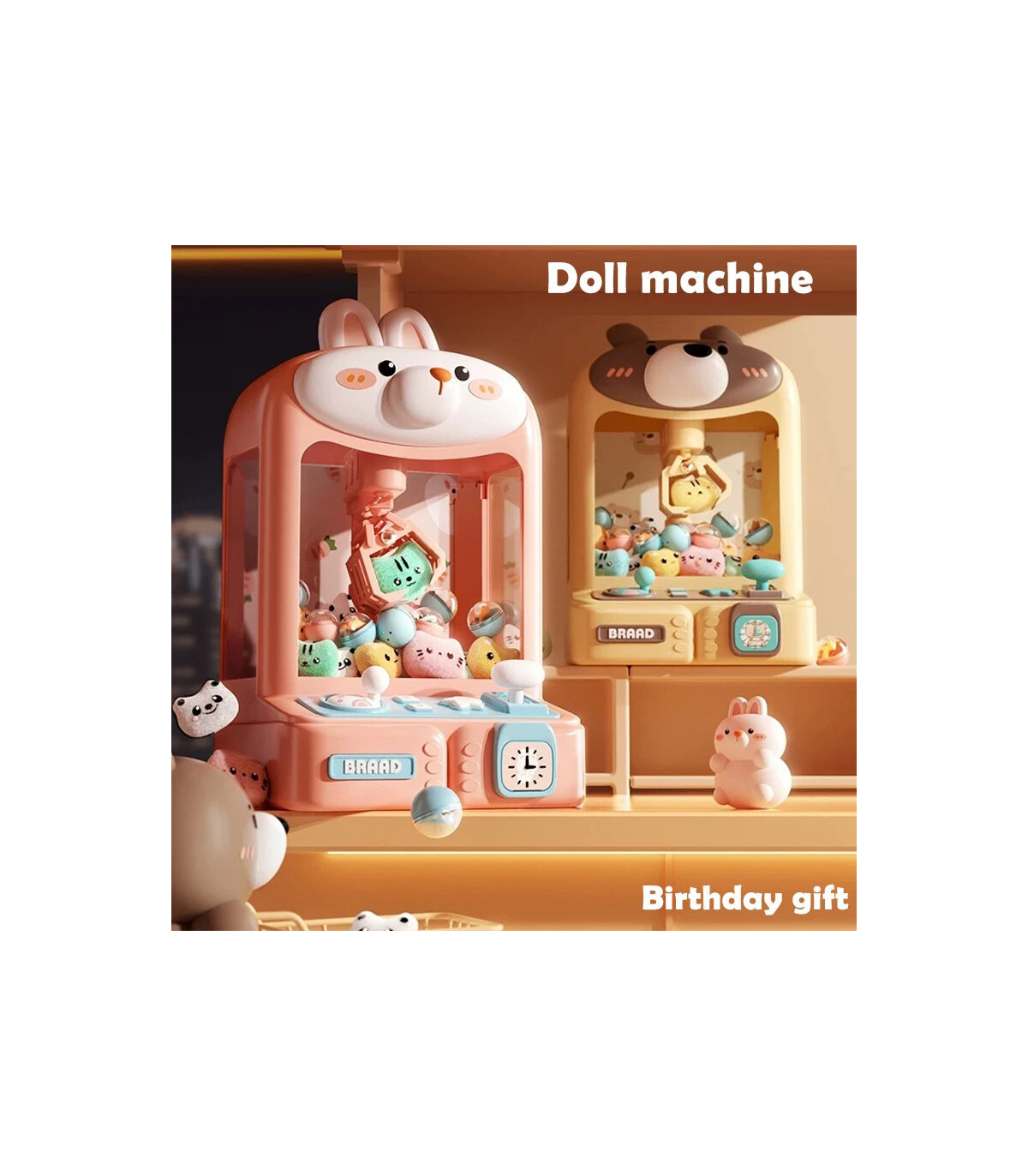 [Only 30 Dolls Random] Mini jouets Machine à griffes jouets pour enfants jeu à commande automat
