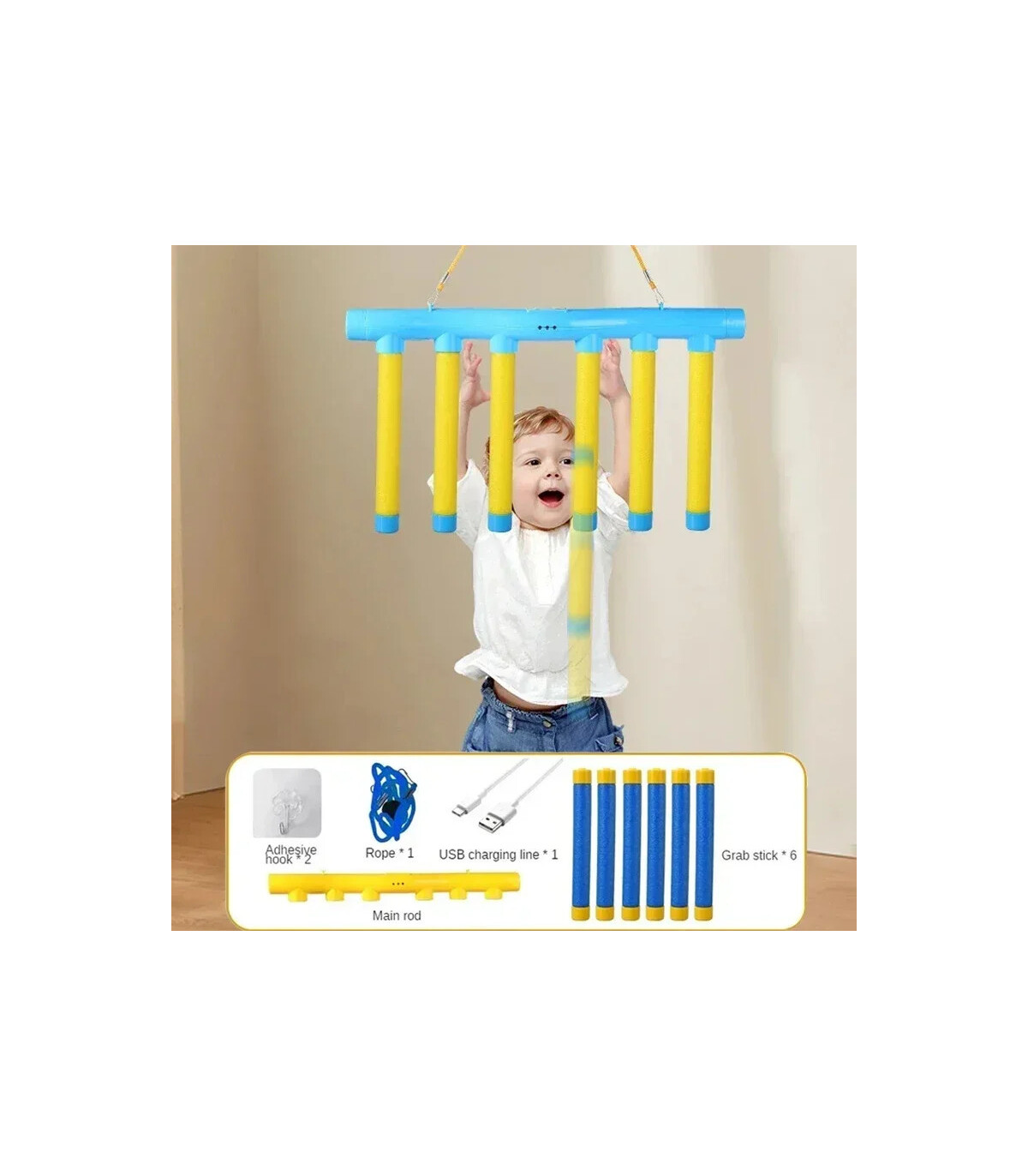 [Yellow Crossbar] Jeu de bâtons de chute de défi amusant, pour l\'entraînement, capacité de réac