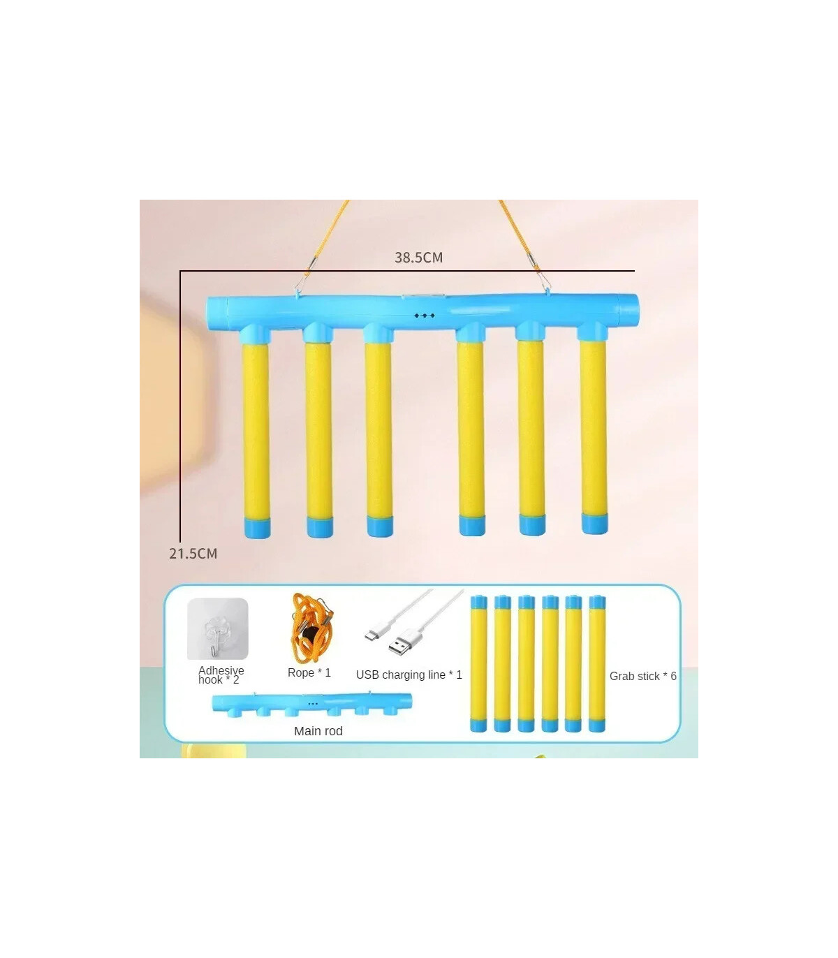 [Blue Crossbar] Jeu de bâtons de chute de défi amusant, pour l\'entraînement, capacité de réacti