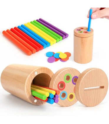 Jeu tri couleurs bois accessoires complets inclus