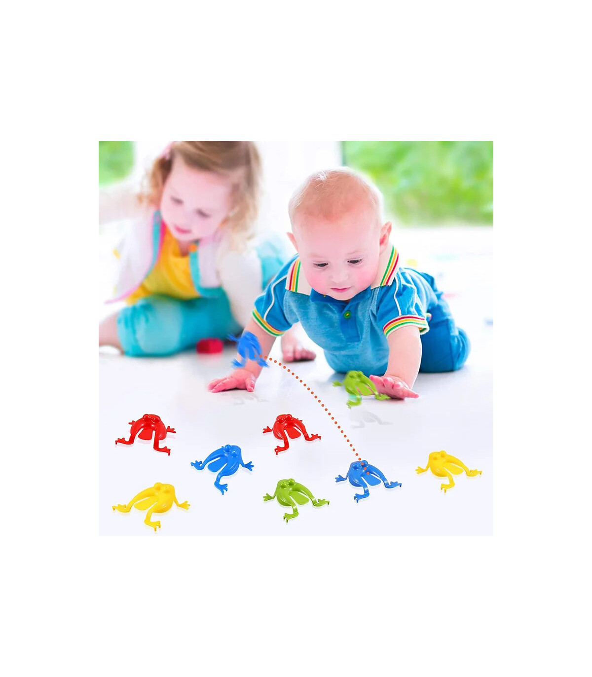 [20pcs] 10-50 pièces drôle saut grenouille enfants rebond Fidget jouet garçon fille fête d\'anni