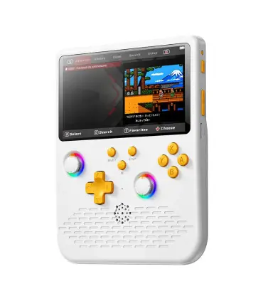 [White and purple] Console de jeu rétro portable H5, lecteur de jeu portable, écran de 5 pouces