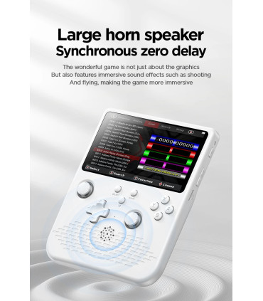 [White and purple] Console de jeu rétro portable H5, lecteur de jeu portable, écran de 5 pouces