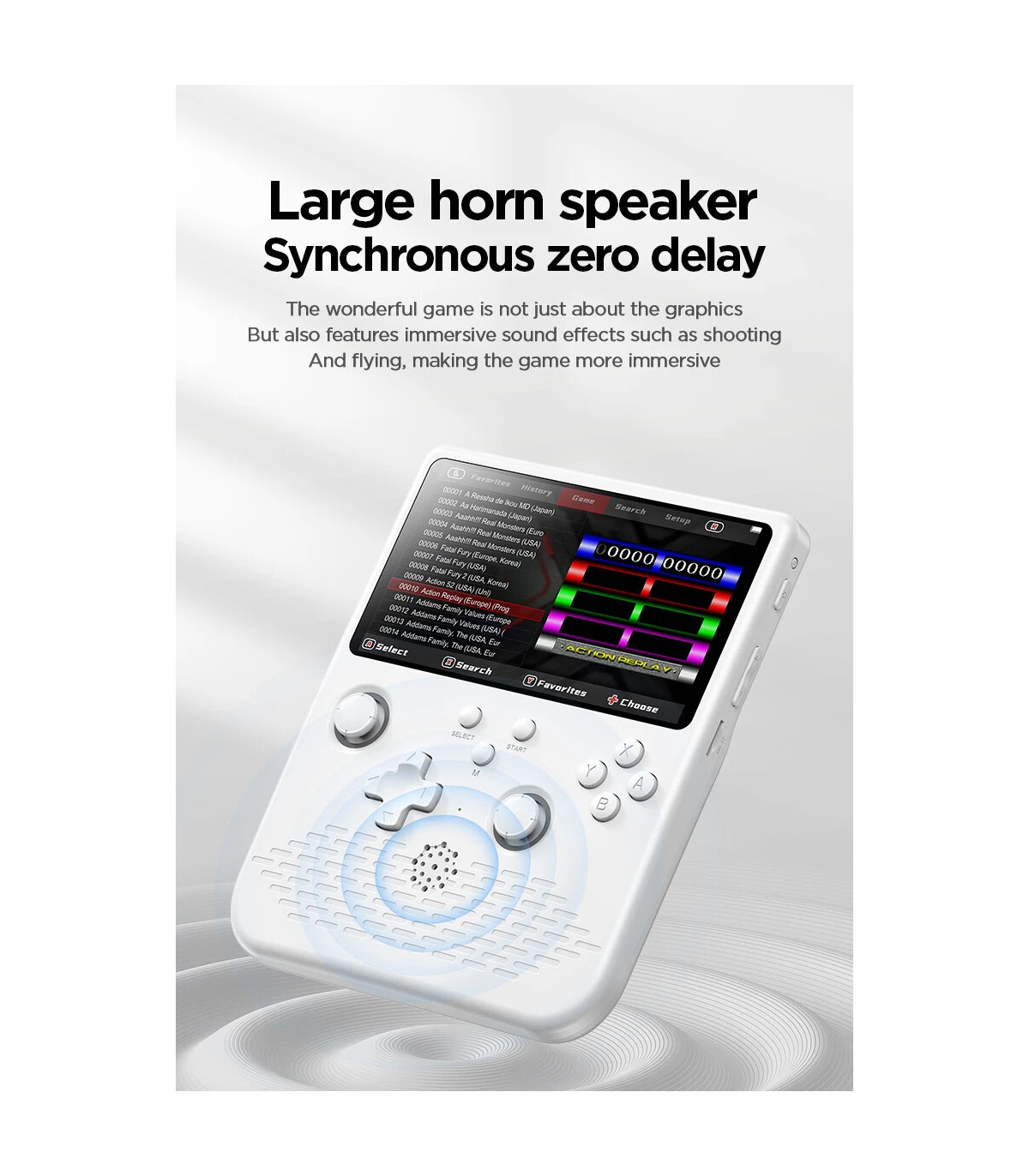 Prise en main ergonomique console white purple portable
