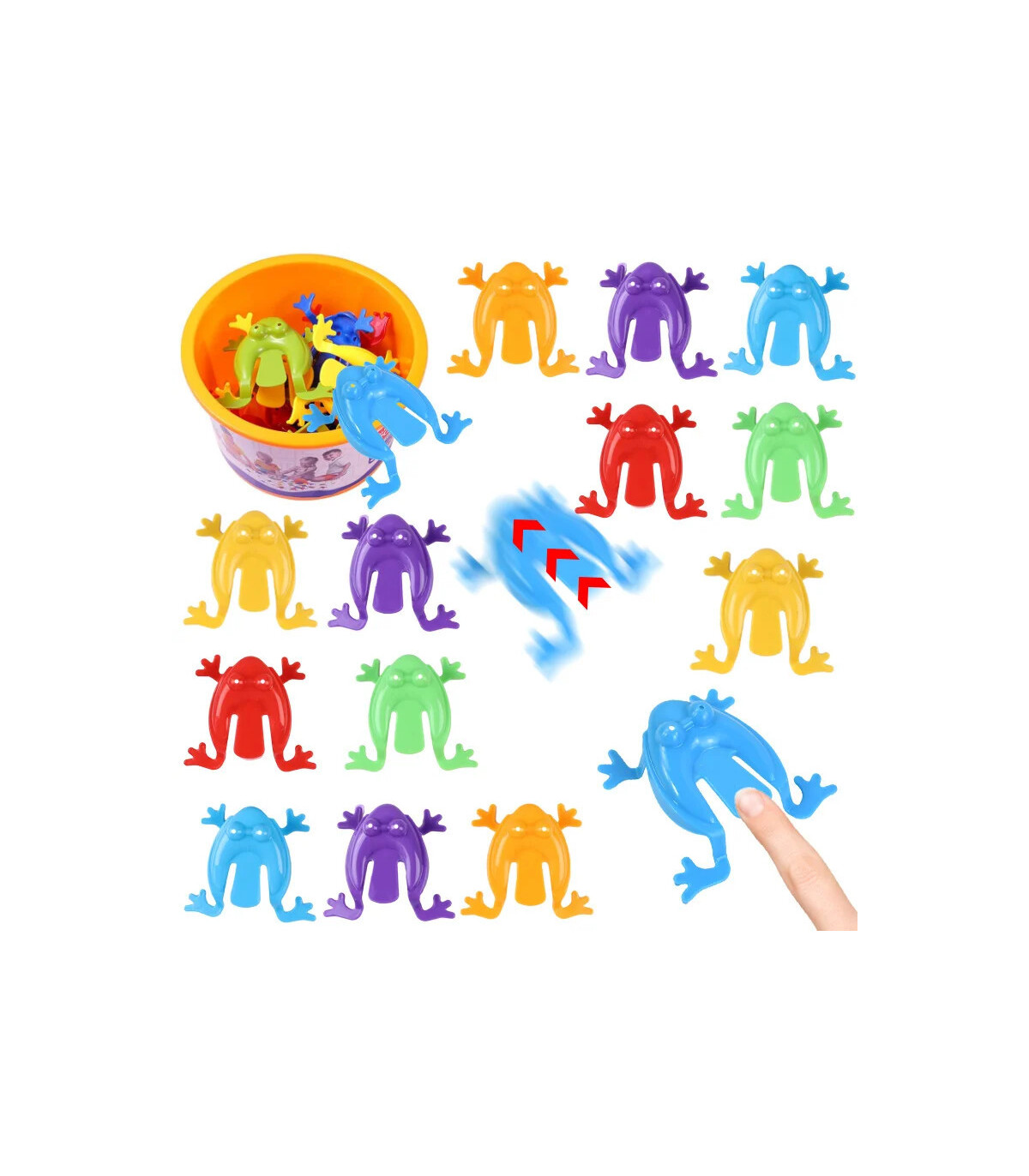 [50pcs] 10-50 pièces drôle saut grenouille enfants rebond Fidget jouet garçon fille fête d\'anni