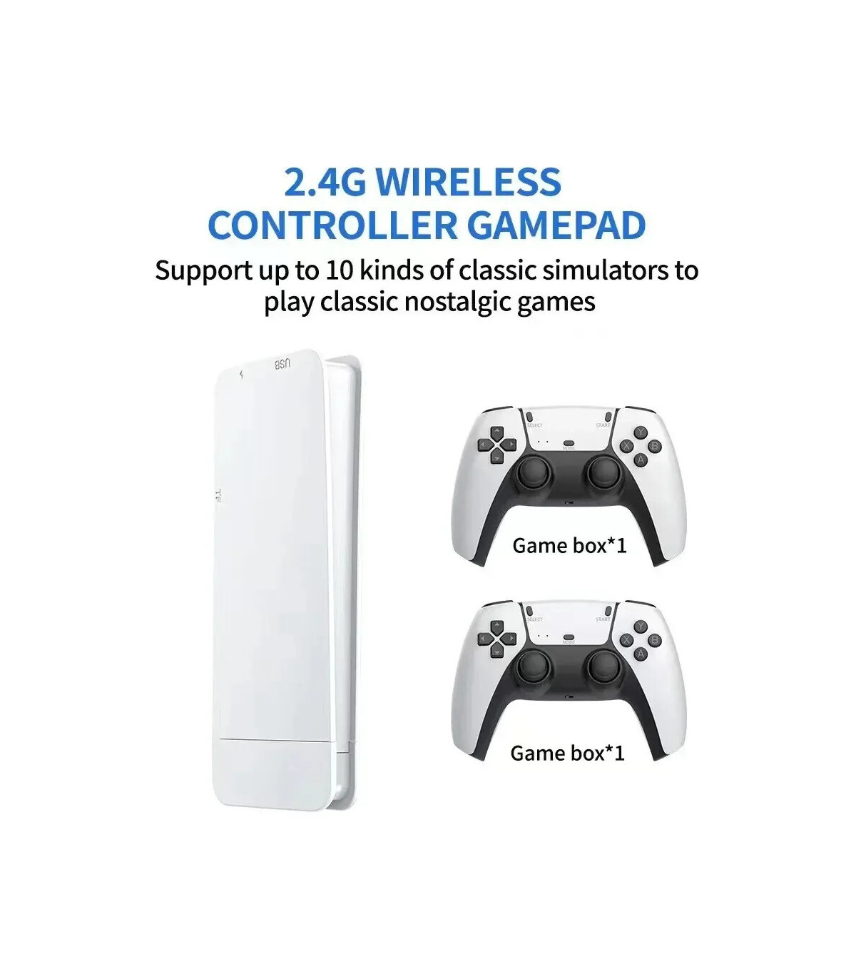 [M15 64G 40000games] 64G Game Stick M15 4K Console de jeu vidéo TV manettes sans fil jeu vidéo 